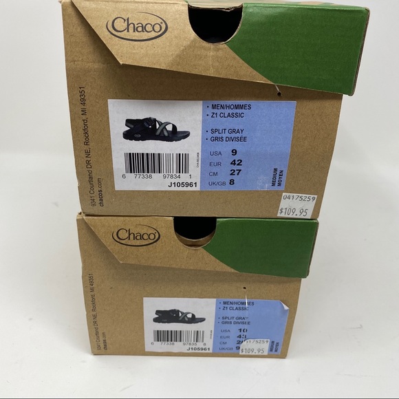 Chaco men's Z1 Classic split grey sport sandals - Picture 8 of 8